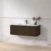 Badmeubelset Eleganza 120 Solid Surface Dark Walnut zonder spiegel