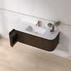 Badmeubelset Eleganza 120 Solid Surface Dark Walnut zonder spiegel
