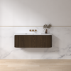 Badmeubelset Eleganza 120 Solid Surface Dark Walnut zonder spiegel