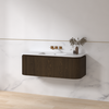 Badmeubelset Eleganza 120 Solid Surface Dark Walnut zonder spiegel