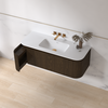 Badmeubelset Eleganza 120 Solid Surface Dark Walnut zonder spiegel