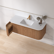 Badmeubelset Eleganza 120 Keramiek Acacia zonder spiegel