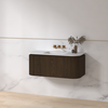 Badmeubelset Eleganza 100 Keramiek Dark Walnut zonder spiegel