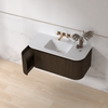Badmeubelset Eleganza 100 Keramiek Dark Walnut zonder spiegel