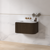 Badmeubelset Eleganza 80 Keramiek Dark Walnut zonder spiegel