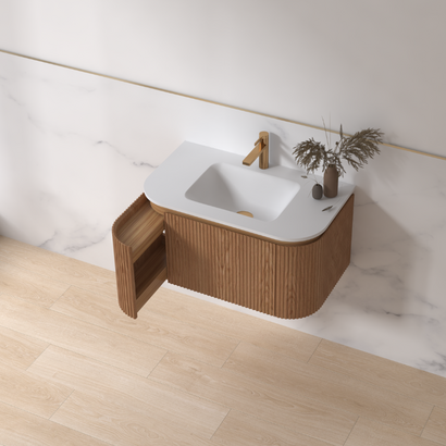 Badmeubelset Eleganza 80 Acacia Keramiek zonder spiegel