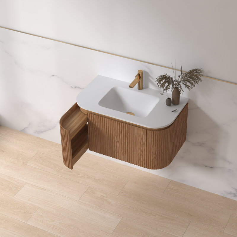 Badmeubelset Eleganza 80 Acacia Keramiek zonder spiegel