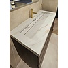 Wastafel Slate Gold/White Marble 140 enkele wasbak