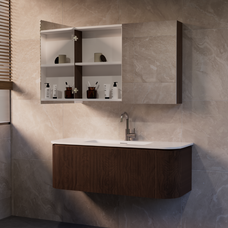 Spiegelkast dubbel gespiegeld 80  Dark Walnut