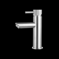 Wastafelmengkraan Mia RVS met geribbelde knop