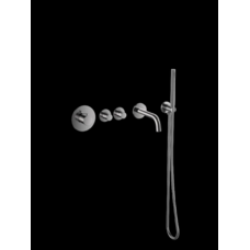  Kranen met geribbeld knop Gun Metal