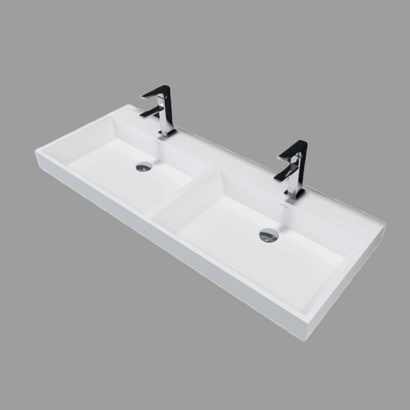 Wastafel Solid Surface 120 dubbele wasbak