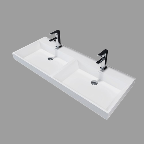 Wastafel Solid Surface 120 dubbele wasbak