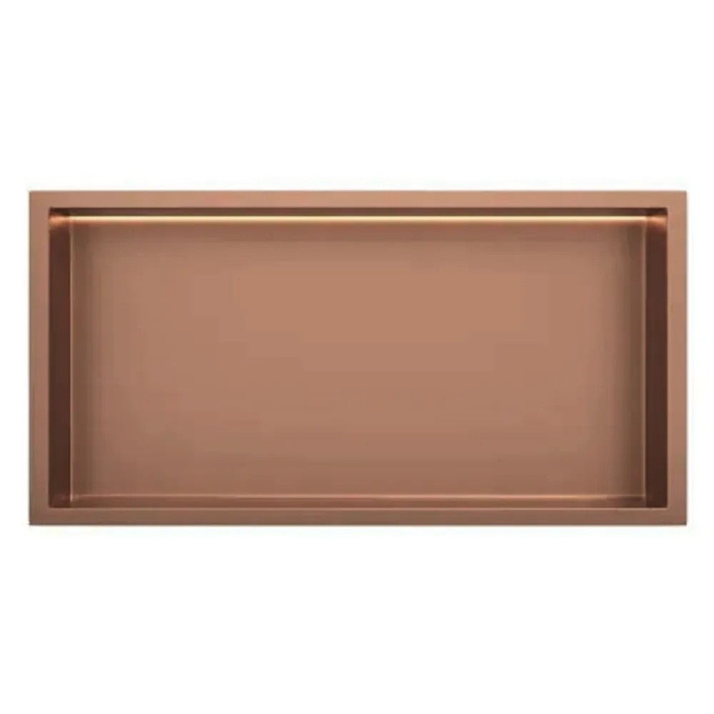 Inbouw-wandnis Brons 30x60x7 cm met LED verlichting