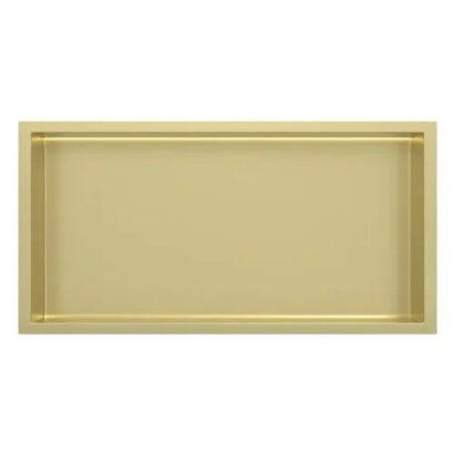 Inbouw wandnis Goud Geborsteld 30x60x7 cm met LED verlichting