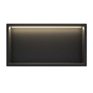 Inbouw wandnis Mat Zwart 30x60x7 cm met LED verlichting