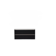 Trendline basic onderkast met greeplijst aluminium 140 Black Oak