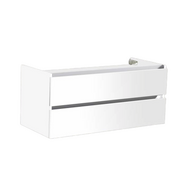 Trendline basic onderkast met greeplijst aluminium 140 Mat Wit