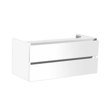 Trendline basic onderkast met greeplijst aluminium 140 Mat Wit