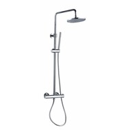 Doucheset thermostatisch (in hoogte verstelbaar) rond Chroom douchekop 25 cm