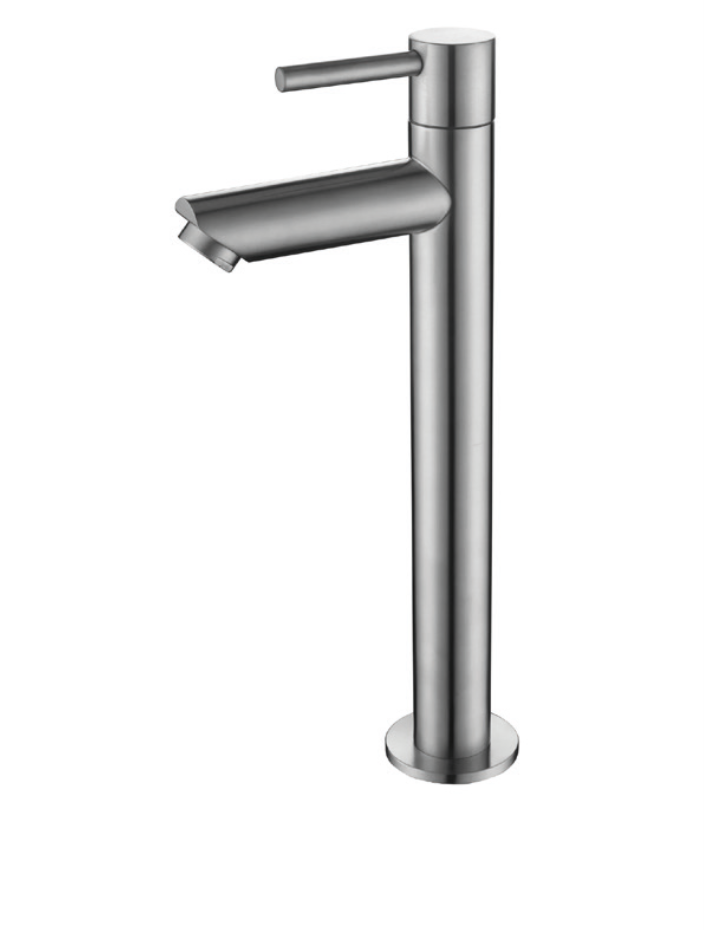 Fonteinkraan hoog RVS