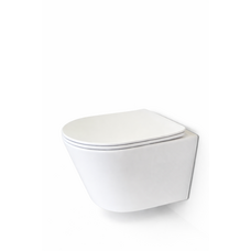 Wandcloset turbo flush standaard met toiletzitting softclose en quickrelease