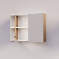 Trendline basic spiegelkast dubbel gespiegeld 80 Tabak Oak