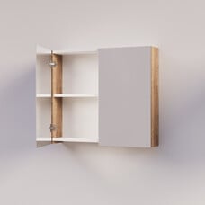 Trendline basic spiegelkast dubbel gespiegeld 80 Tabak Oak