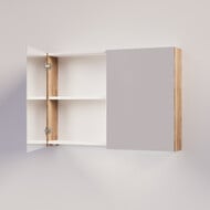 Trendline basic spiegelkast dubbel gespiegeld 100 Tabak Oak