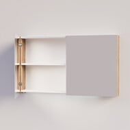 Trendline basic spiegelkast dubbel gespiegeld 120 Tabak Oak