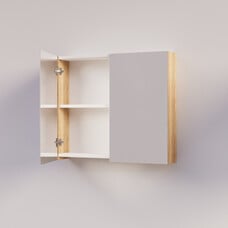 Trendline basic spiegelkast dubbel gespiegeld 80 Natural Oak