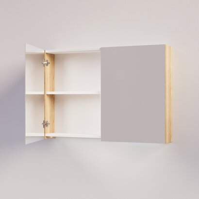 Trendline basic spiegelkast dubbel gespiegeld 100 Natural Oak