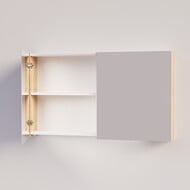 Trendline basic spiegelkast dubbel gespiegeld 120 Natural Oak