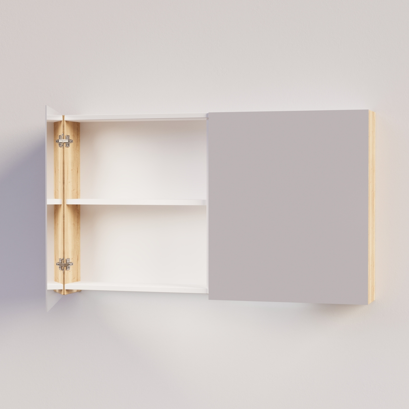 Trendline basic spiegelkast dubbel gespiegeld 120 Natural Oak
