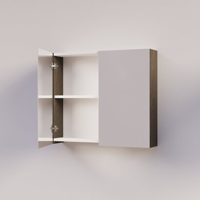 Trendline basic spiegelkast dubbel gespiegeld 80 Brown Oak