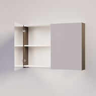 Trendline basic spiegelkast dubbel gespiegeld 100 Brown Oak