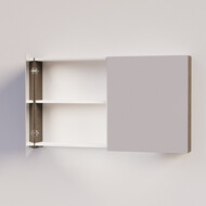 Trendline basic spiegelkast dubbel gespiegeld zonder verlichting 120 Brown Oak