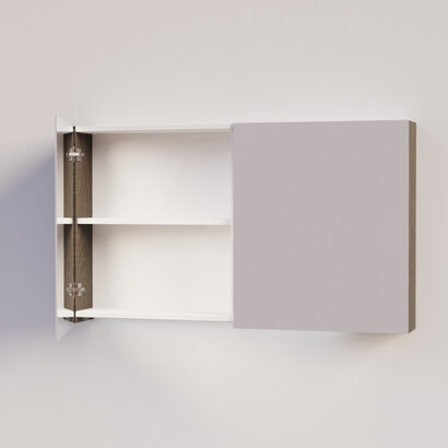 Trendline basic spiegelkast dubbel gespiegeld 120 Brown Oak