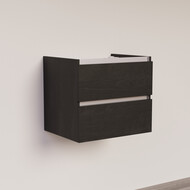 Trendline basic onderkast met greeplijst aluminium  60 Black Oak