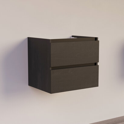 Trendline basic onderkast met greeplijst Mat Zwart 60 Black Oak