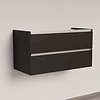 Trendline basic onderkast met greeplijst aluminium 100 Black Oak