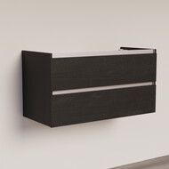 Trendline basic onderkast met greeplijst aluminium 100 Black Oak