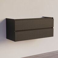 Trendline basic onderkast met greeplijst Mat Zwart 120 Black Oak