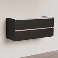 Trendline basic onderkast met greeplijst aluminium 120 Black Oak
