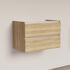 Trendline basic onderkast met greeplijst aluminium 80 Natural Oak