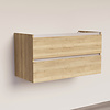 Trendline basic onderkast met greeplijst aluminium 100 Natural Oak