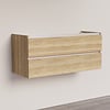 Trendline basic onderkast met greeplijst aluminium 120 Natural Oak