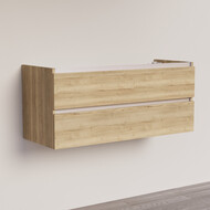 Trendline basic onderkast met greeplijst aluminium 120 Natural Oak