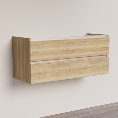 Trendline basic onderkast met greeplijst aluminium 120 Natural Oak