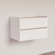 Trendline basic onderkast met greeplijst aluminium 80 Hoogglans Wit